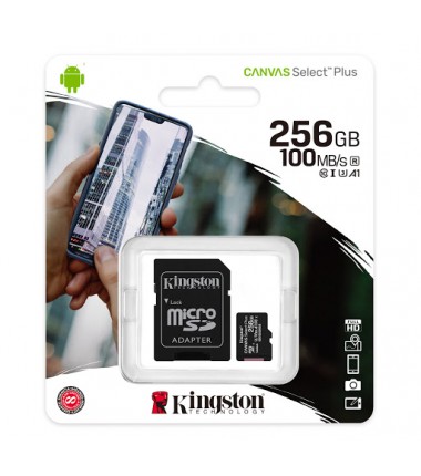 KINGSTON Canvas Select Plus microSD 256Go + Adaptateur