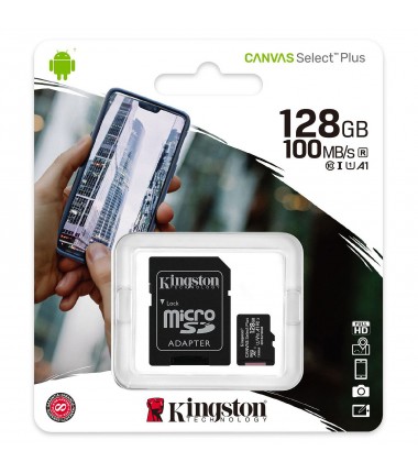 KINGSTON Canvas Select Plus microSD 128Go + Adaptateur