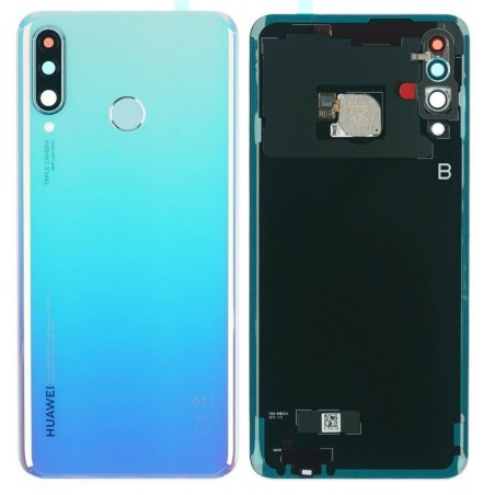 Vitre arrière Huawei P30 Lite Bleu Nacré