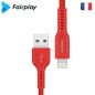 Câble Fairplay LIRIO S2 USB à Lightning 1m Rouge