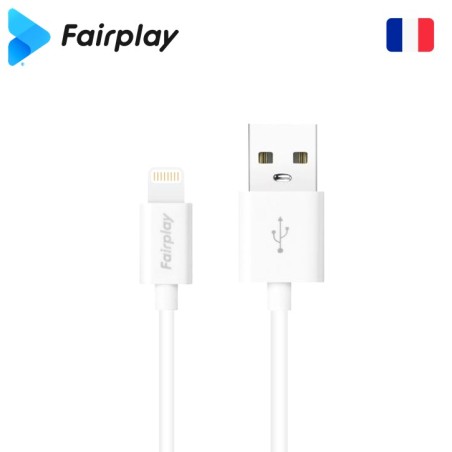 Câble Fairplay SENECIO USB à Lightning 1m Blanc