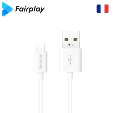 Câble Fairplay SENECIO USB à Micro-USB 1m Blanc